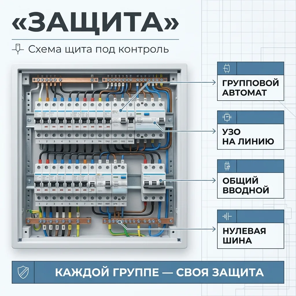 🔌 УЗО и автоматы: на каждую группу свой или экономим на щите