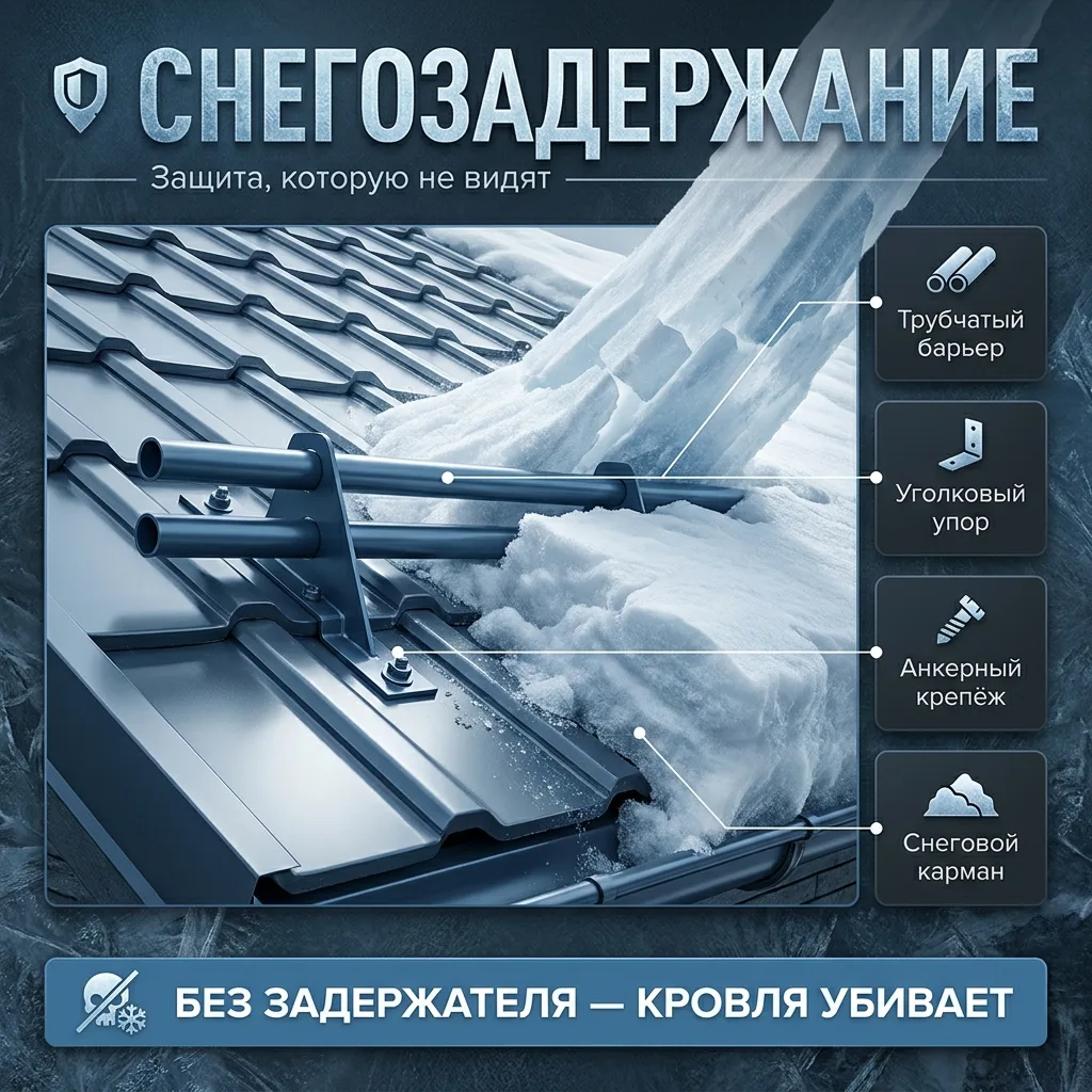 🌬️ Снегозадержатели: копеечная железка, которая спасает машину, голову и стеклопакеты