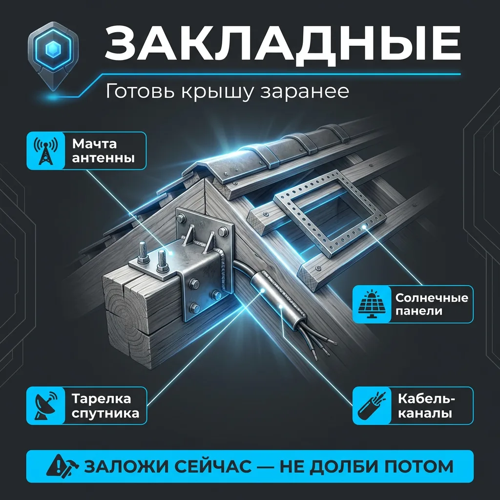 🏗️ Антенны и солнечные панели на крыше: почему о них думают, когда кровля уже зашита