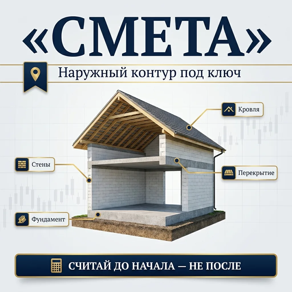 📊 Закрыли наружный контур дома 100 м²: показываю смету до копейки, без замыливания