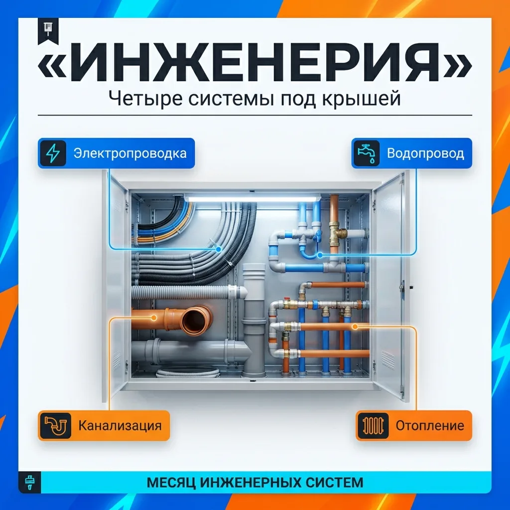 📐 Анонс: следующий месяц — электрика, вода, канализация и отопление. Самое дорогое и самое незаметное