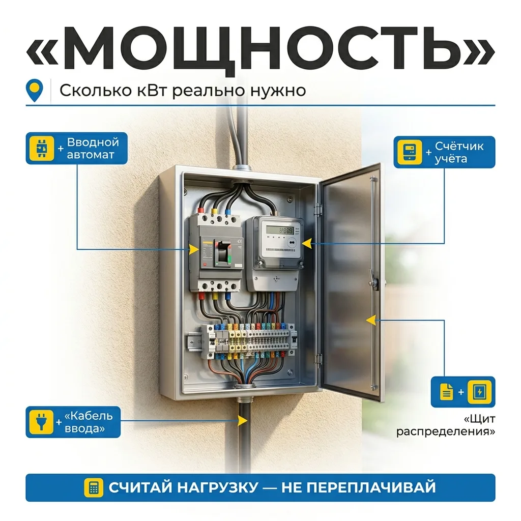 🔌 Сколько кВт заявлять на дом: 5, 10 или 15 — не переплати за подключение