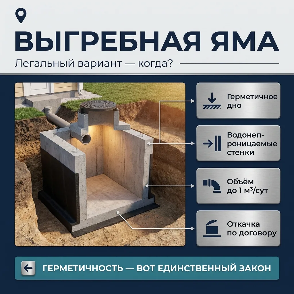 🪣 Герметичная выгребная яма: когда это ещё законно, а когда штраф и вонь на весь участок