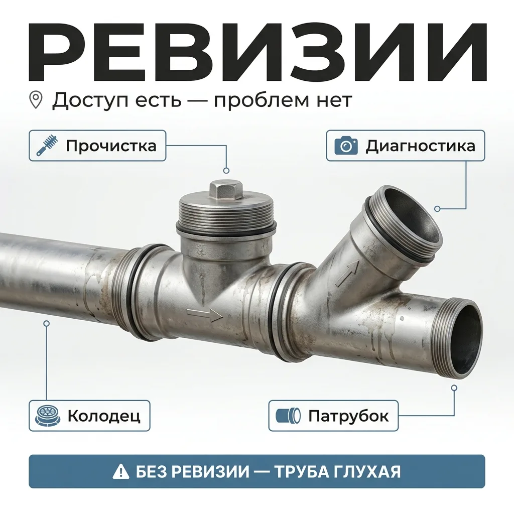 🚰 Ревизии на трубах: зачем нужны и как часто их забывают ставить