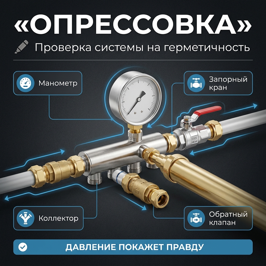 🔍 Опрессовка системы отопления: зачем платить за то, что «и так работает»
