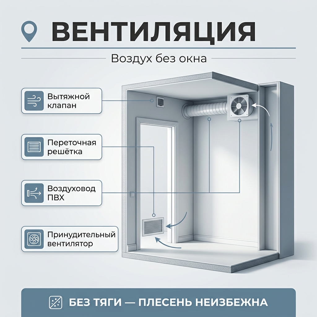 🔇 Гардеробная без окна: почему через полгода там воняет плесенью и как это исправить за копейки