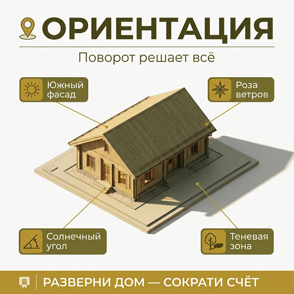 🧭 Развернули дом на 15 градусов — и счёт за отопление изменился навсегда