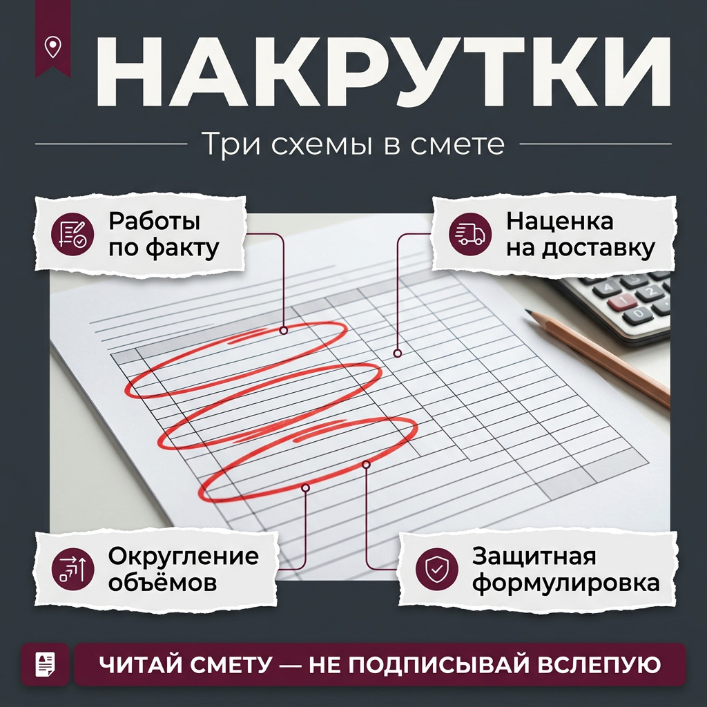 Три позиции, которые подрядчик вписывает в смету, рассчитывая, что вы не заметите